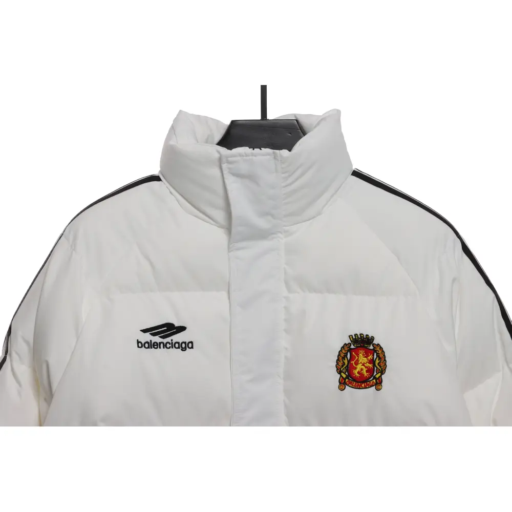 Balenciaga Manchester United Three Stripes Down Jacket White