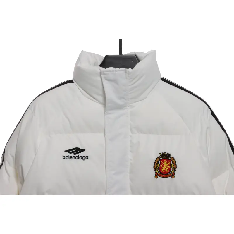Balenciaga Manchester United Three Stripes Down Jacket White