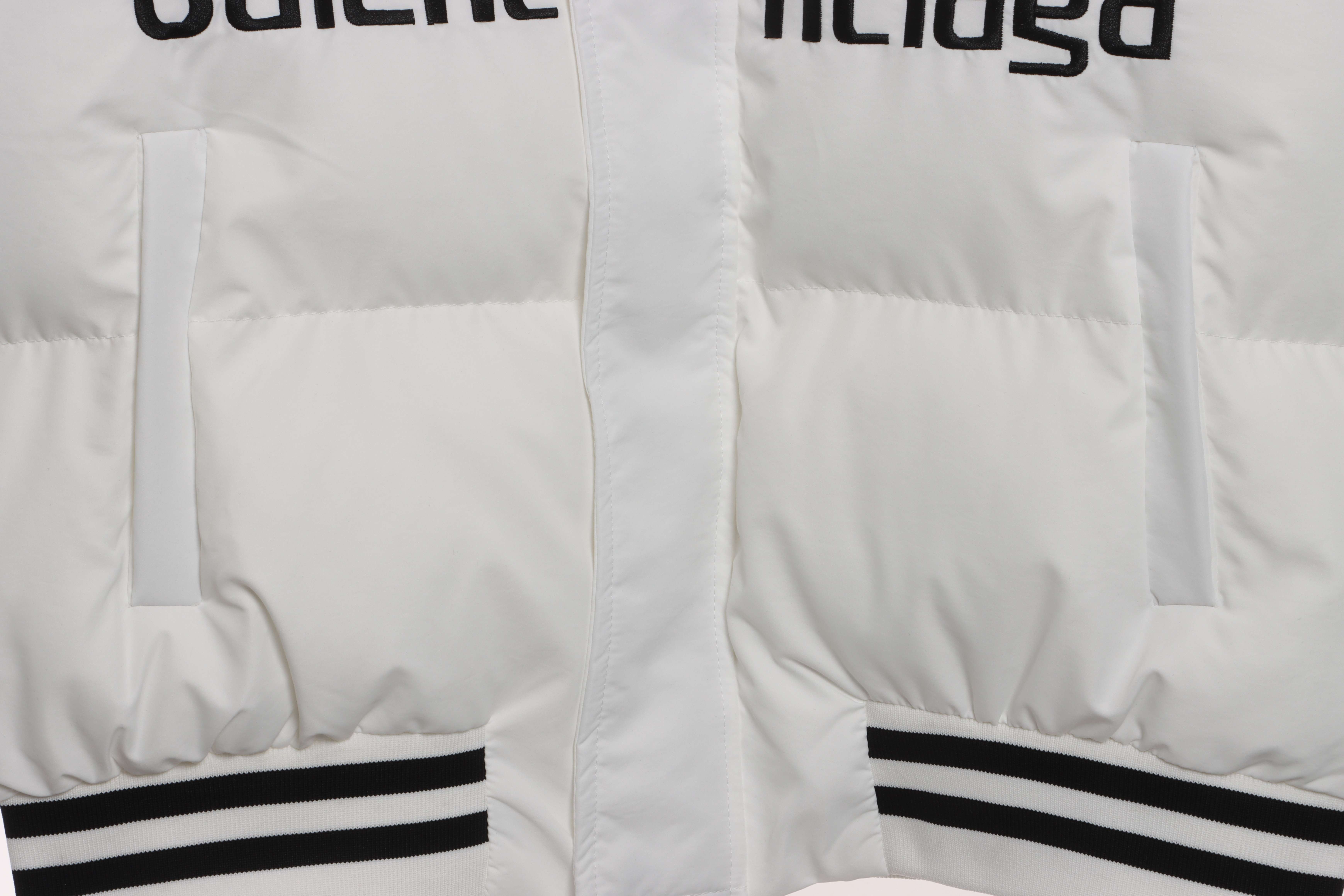 Balenciaga Manchester United Three Stripes Down Jacket White