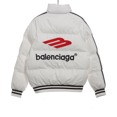Balenciaga Manchester United Three Stripes Down Jacket White 02