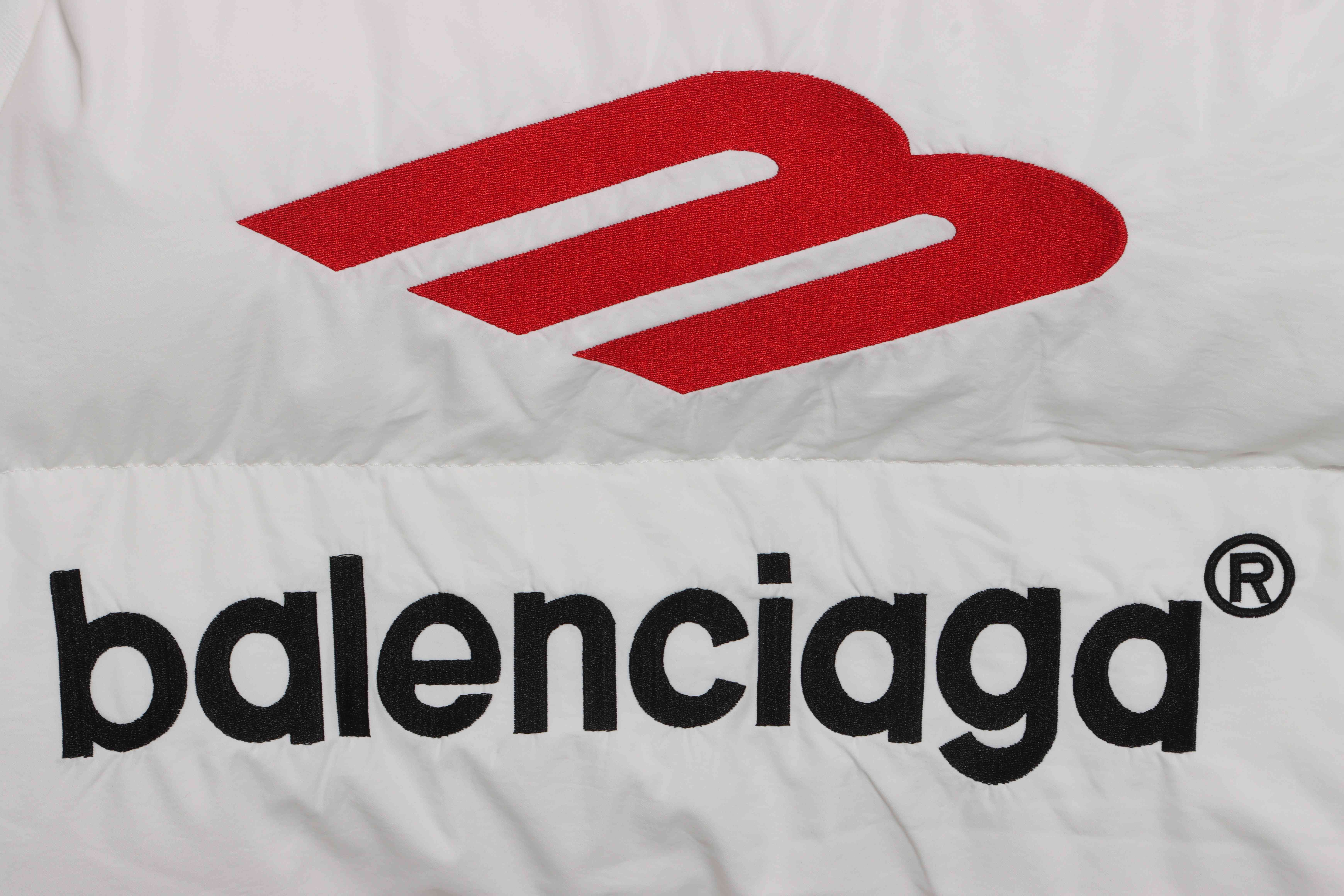 Balenciaga Manchester United Three Stripes Down Jacket White