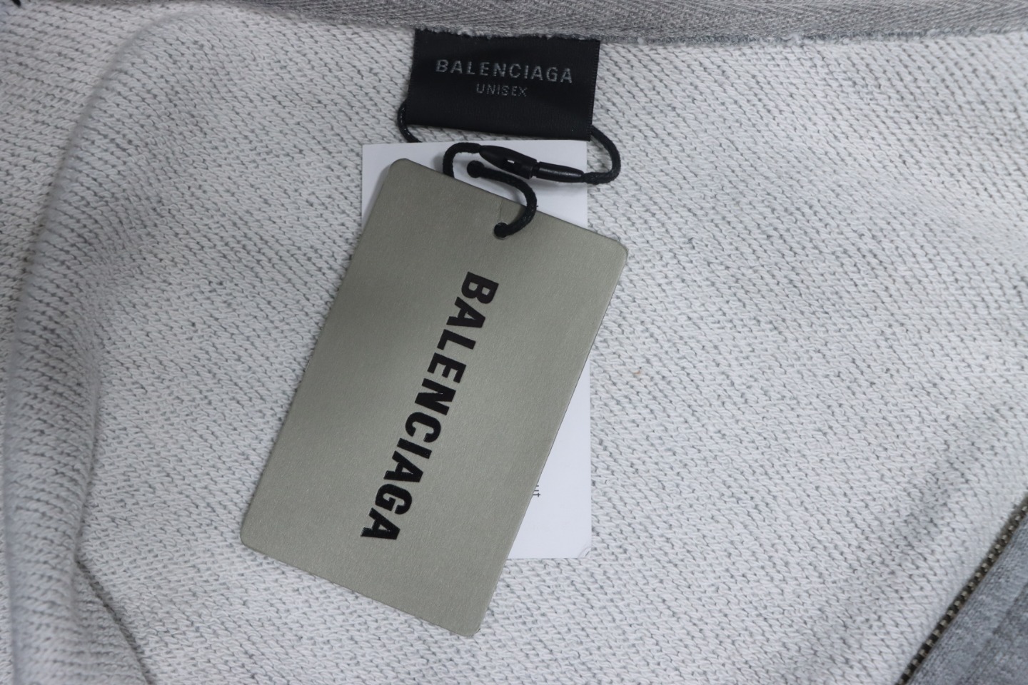 Balenciaga New Simple Hooded Zip-Up Jacket Grey