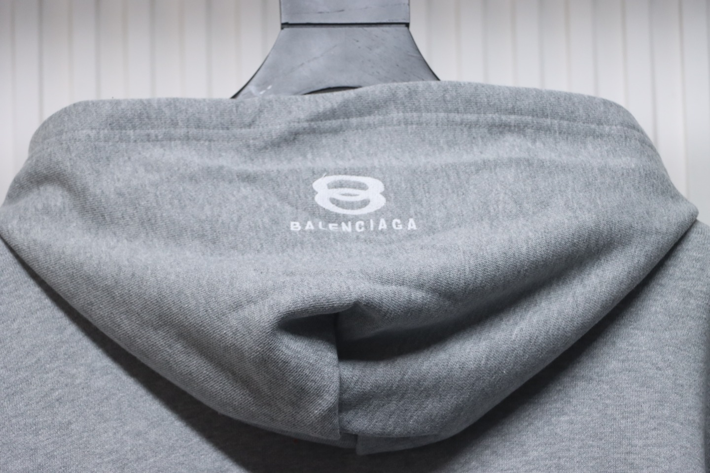 Balenciaga New Simple Hooded Zip-Up Jacket Grey