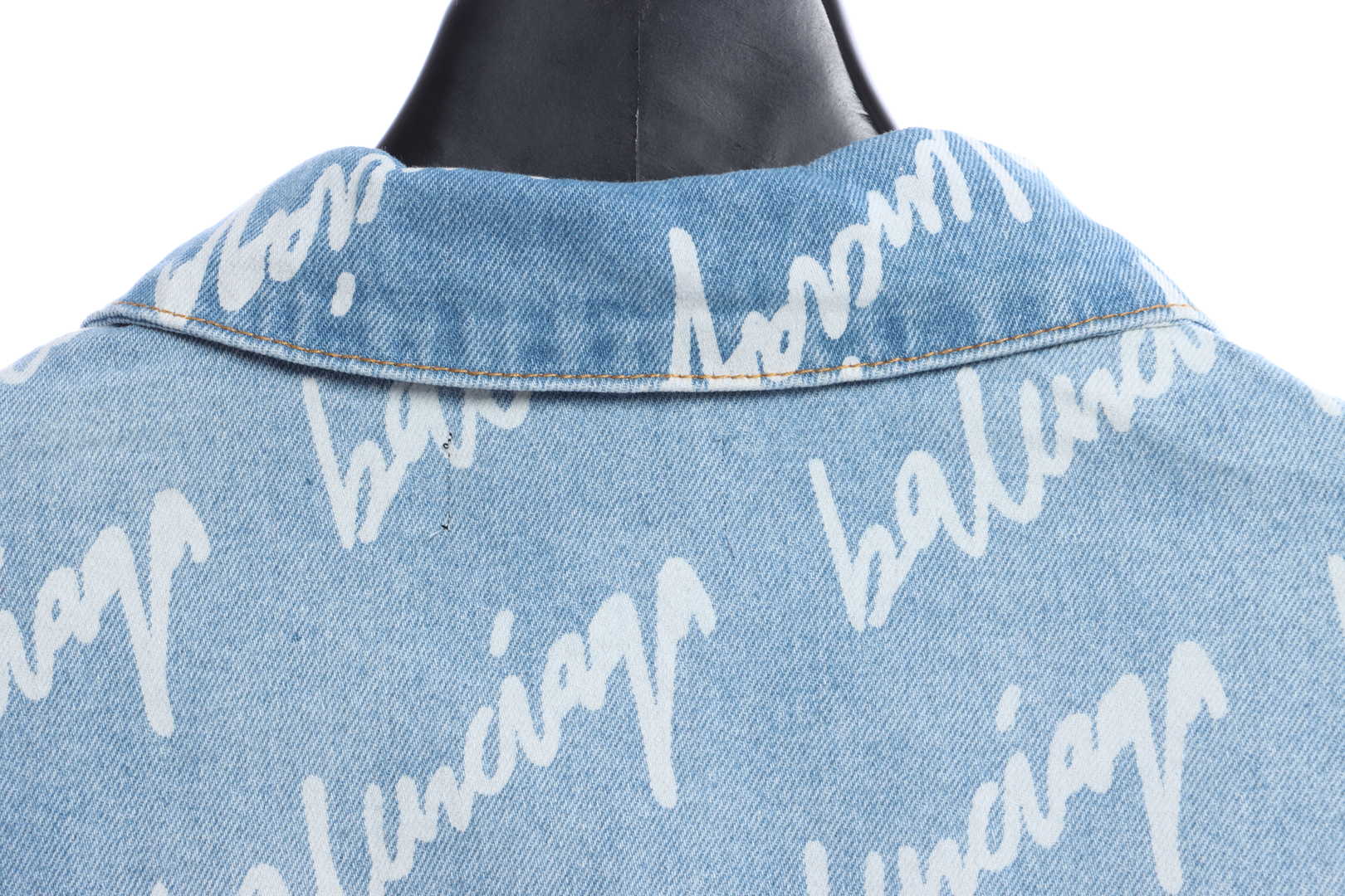 Balenciaga Painted Barrage Washed Denim Jacket