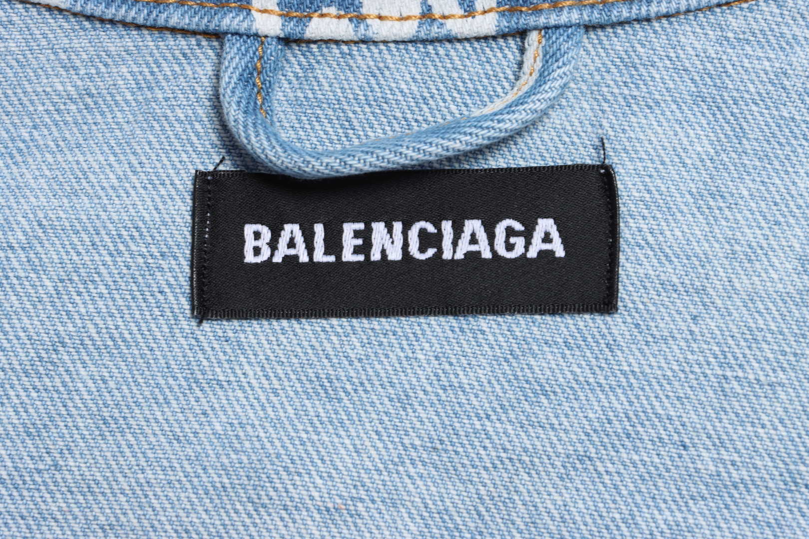 Balenciaga Painted Barrage Washed Denim Jacket
