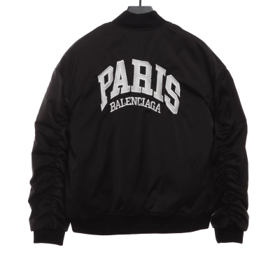 Balenciaga PARIS Logo Baseball Jacket 02