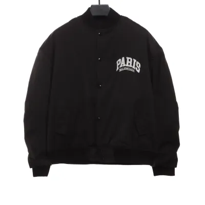 Balenciaga PARIS Logo Baseball Jacket 01