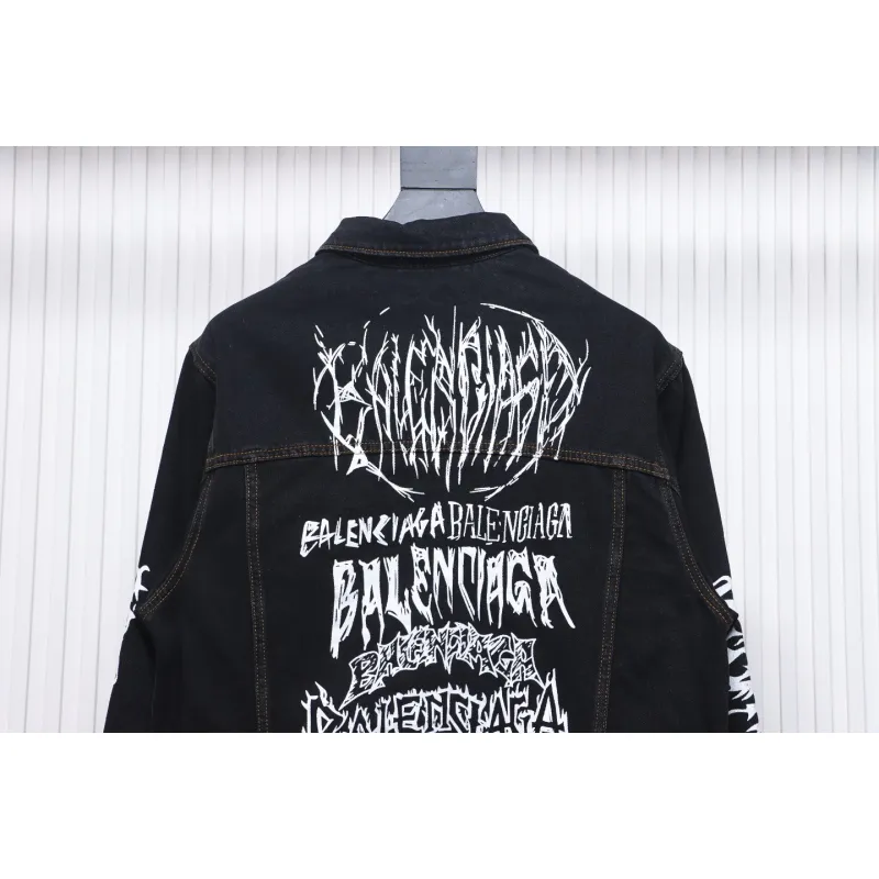 Balenciaga Runway-Style Dragon Year Limited Edition Denim Jacket