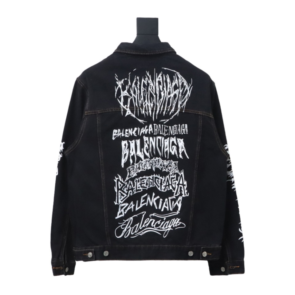 Balenciaga Runway-Style Dragon Year Limited Edition Denim Jacket
