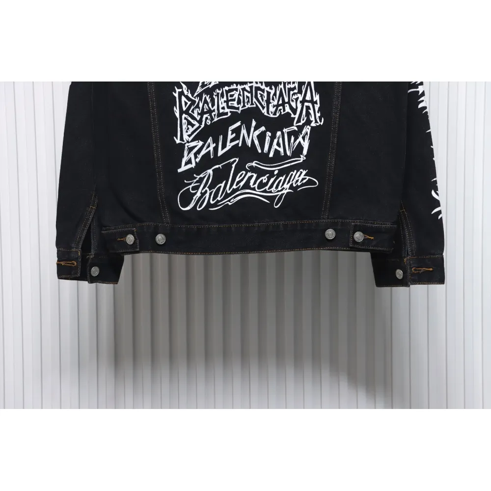 Balenciaga Runway-Style Dragon Year Limited Edition Denim Jacket