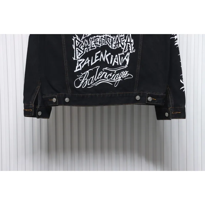 Balenciaga Runway-Style Dragon Year Limited Edition Denim Jacket