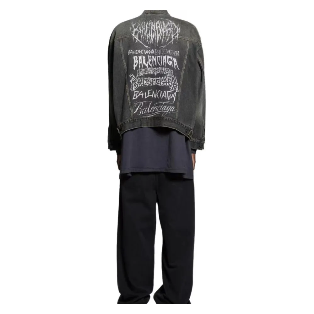 Balenciaga Runway-Style Dragon Year Limited Edition Denim Jacket