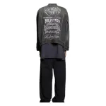 Balenciaga Runway-Style Dragon Year Limited Edition Denim Jacket