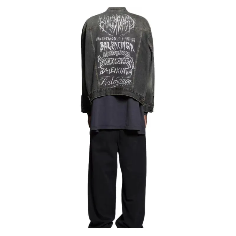 Balenciaga Runway-Style Dragon Year Limited Edition Denim Jacket