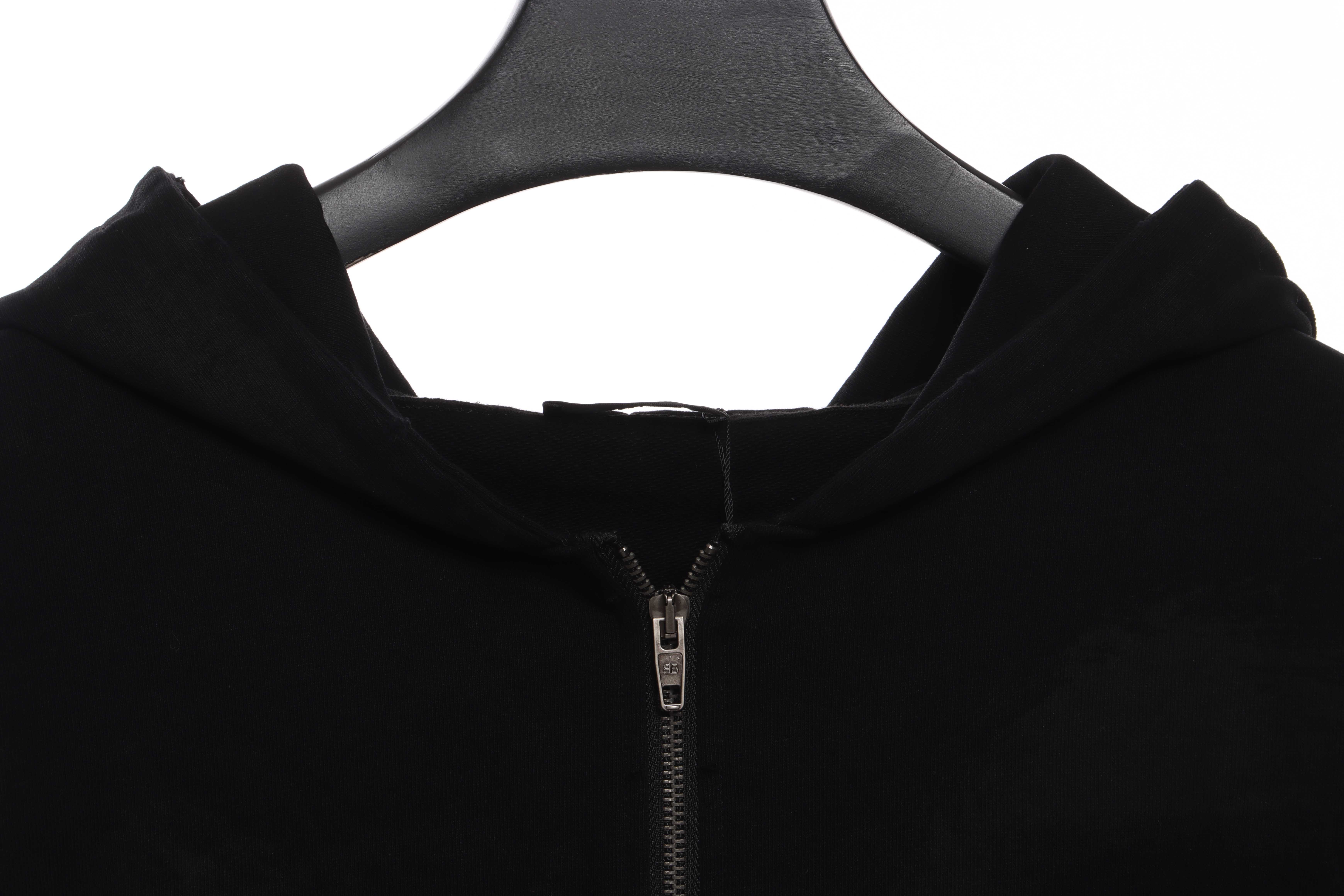 Balenciaga Sanskrit Distressed Mud-Dyed Jacket