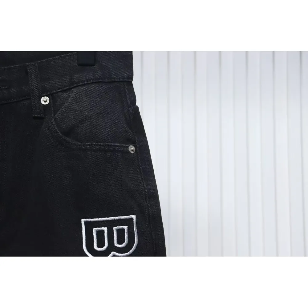 Balenciaga Single Breasted Jeans With Logo Embroidery On The Side