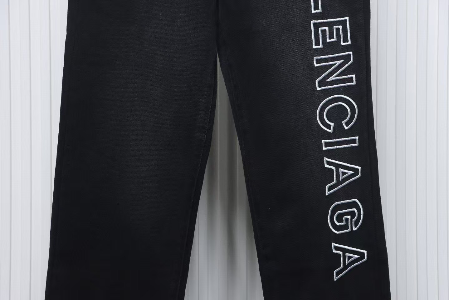 Balenciaga Single Breasted Jeans With Logo Embroidery On The Side