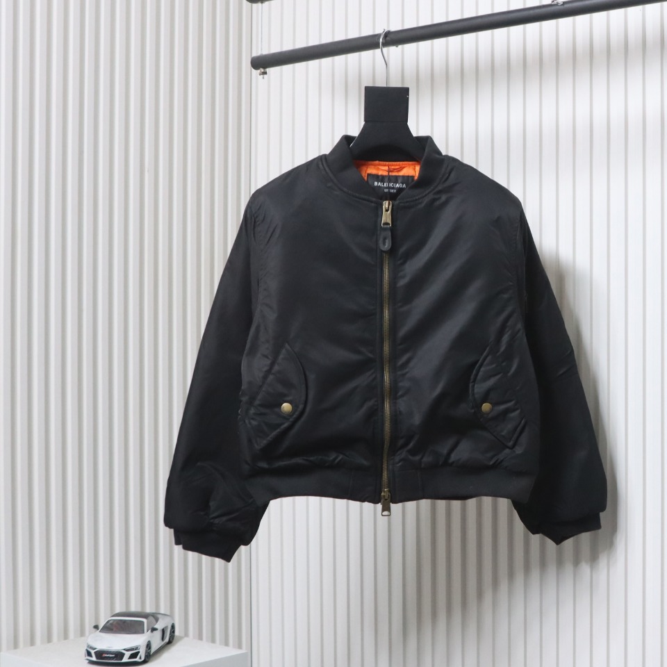 Balenciaga Sleeve Zip-Up Bomber Jacket