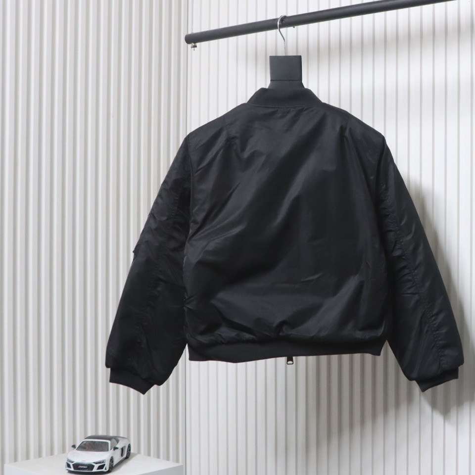 Balenciaga Sleeve Zip-Up Bomber Jacket