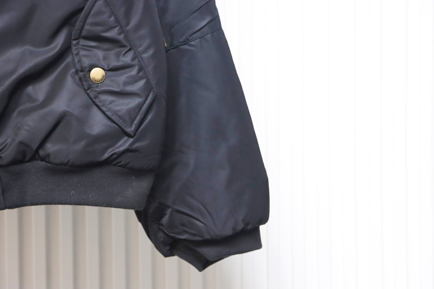 Balenciaga Sleeve Zip-Up Bomber Jacket