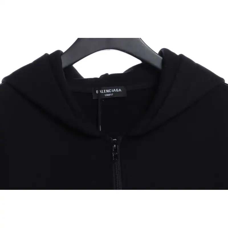 Balenciaga Small Embroidered LOGO Zipper Hoodie