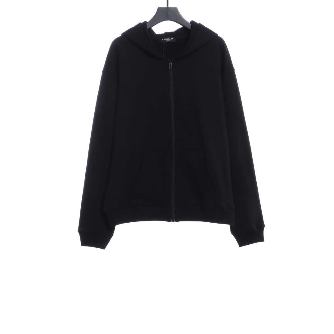 Balenciaga Small Embroidered LOGO Zipper Hoodie