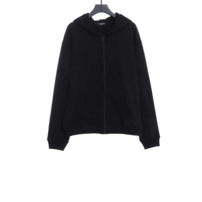 Balenciaga Small Embroidered LOGO Zipper Hoodie 01