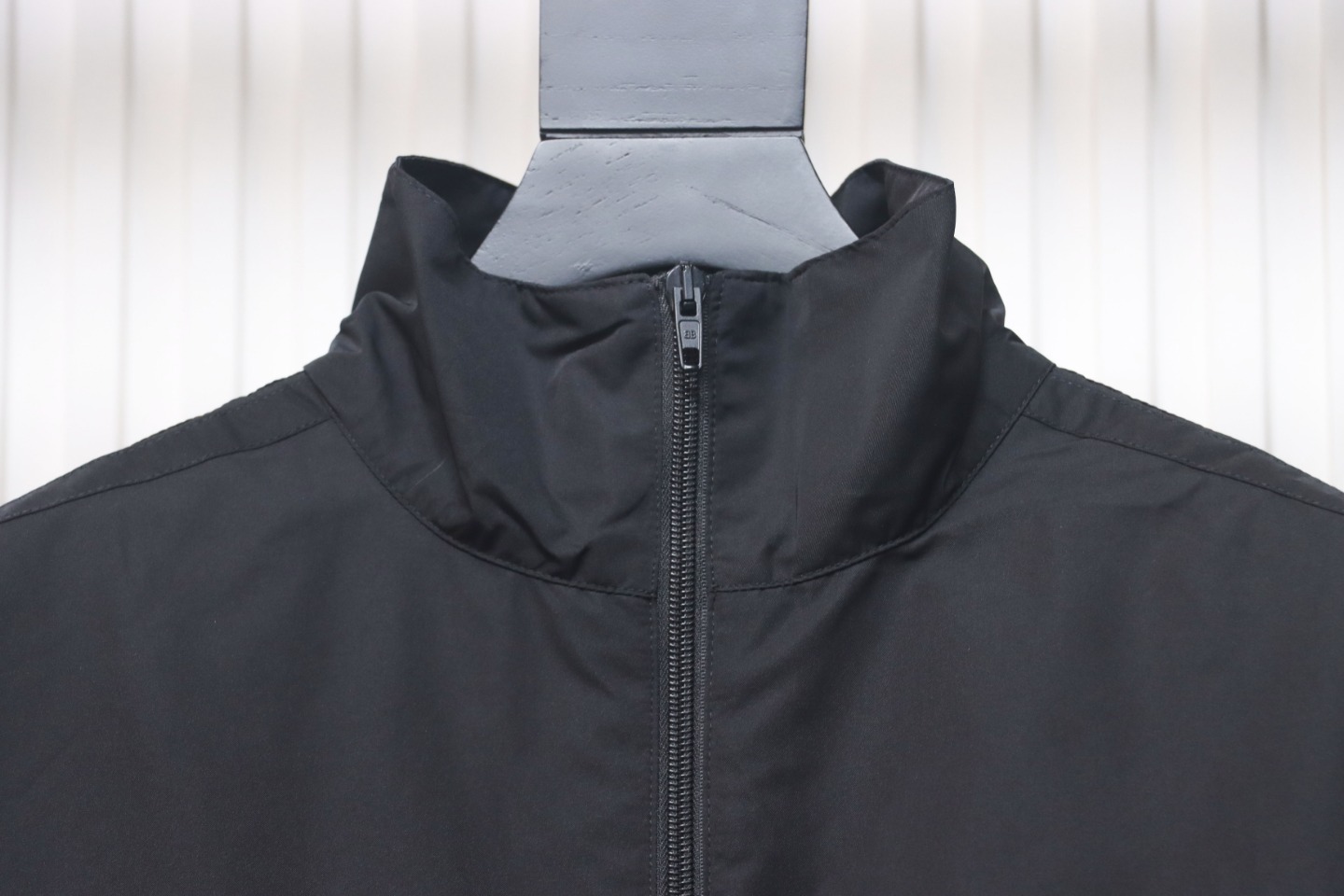 Balenciaga Splicing Letter Jacket Coat Black