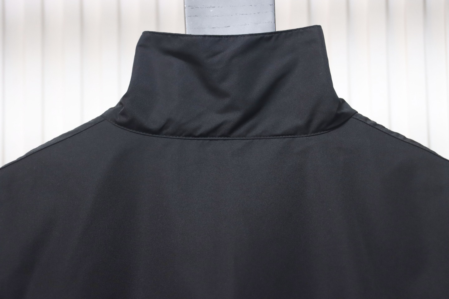 Balenciaga Splicing Letter Jacket Coat Black