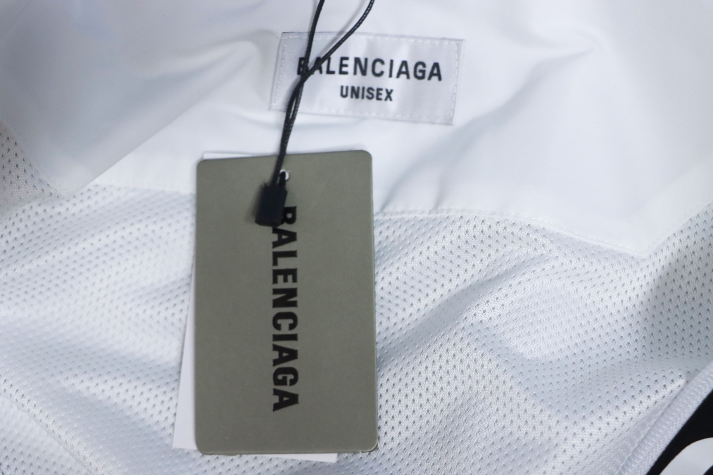 Balenciaga Splicing Letter Jacket Coat White