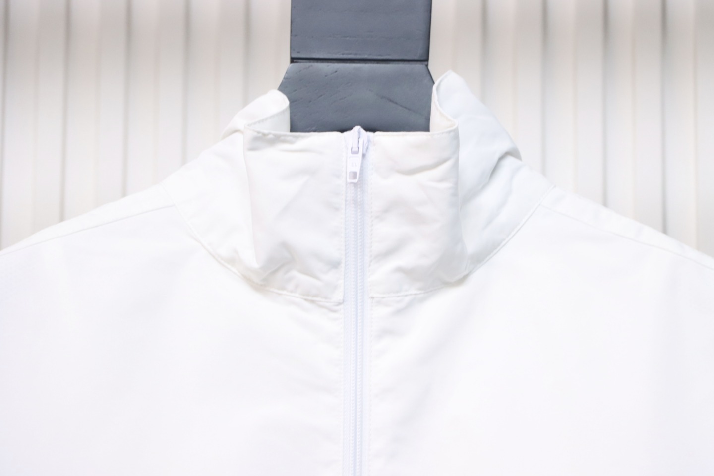 Balenciaga Splicing Letter Jacket Coat White