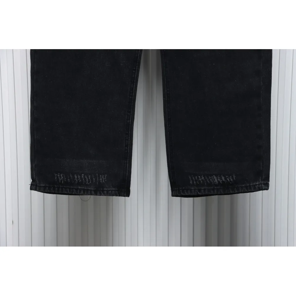 Balenciaga Washed Black Loose Wide-Leg Jeans