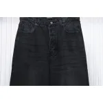 Balenciaga Washed Black Loose Wide-Leg Jeans