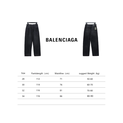 Balenciaga Washed Black Loose Wide-Leg Jeans 02