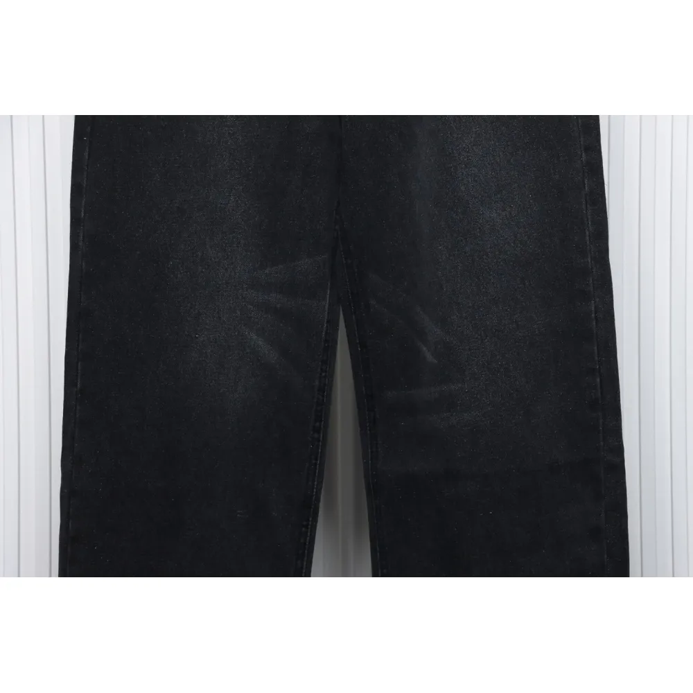 Balenciaga Washed Black Loose Wide-Leg Jeans