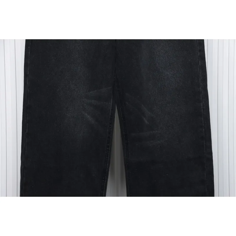 Balenciaga Washed Black Loose Wide-Leg Jeans