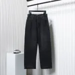 Balenciaga Washed Black Loose Wide-Leg Jeans