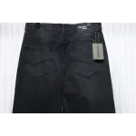 Balenciaga Washed Black Loose Wide-Leg Jeans