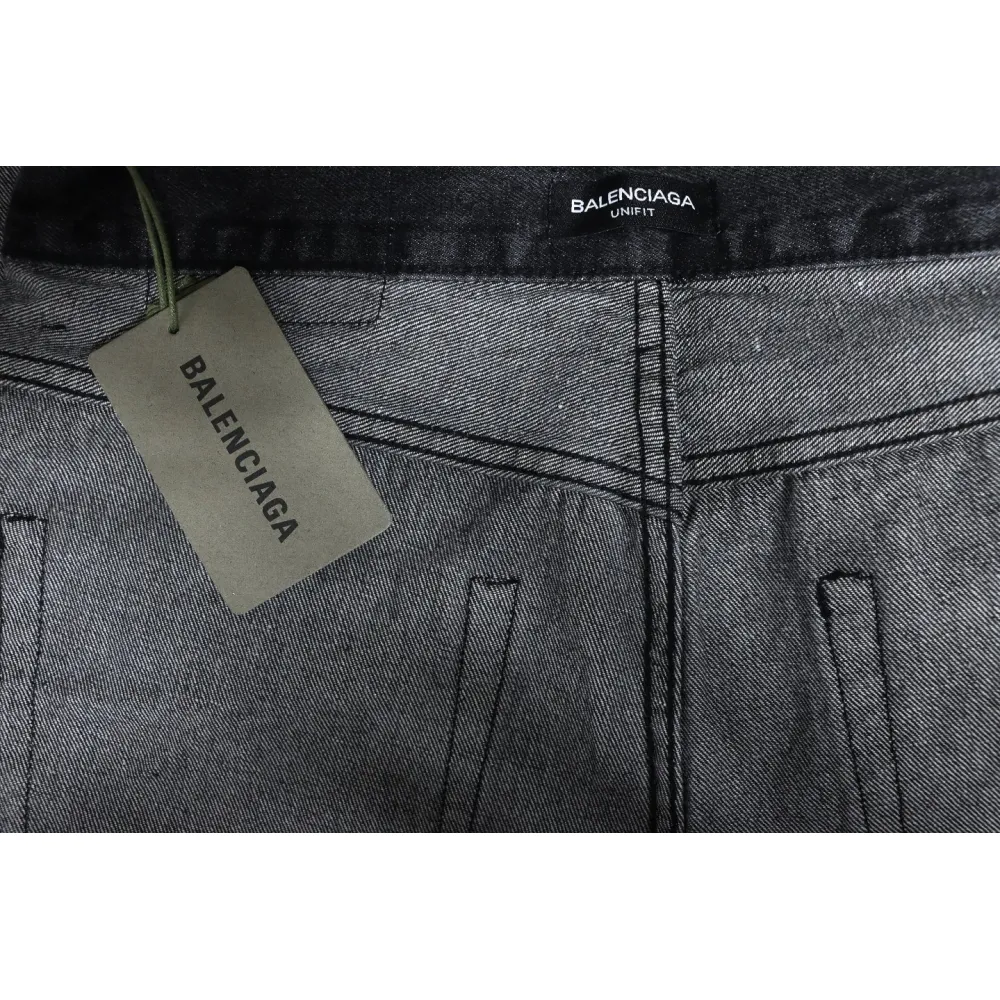 Balenciaga Washed Black Loose Wide-Leg Jeans