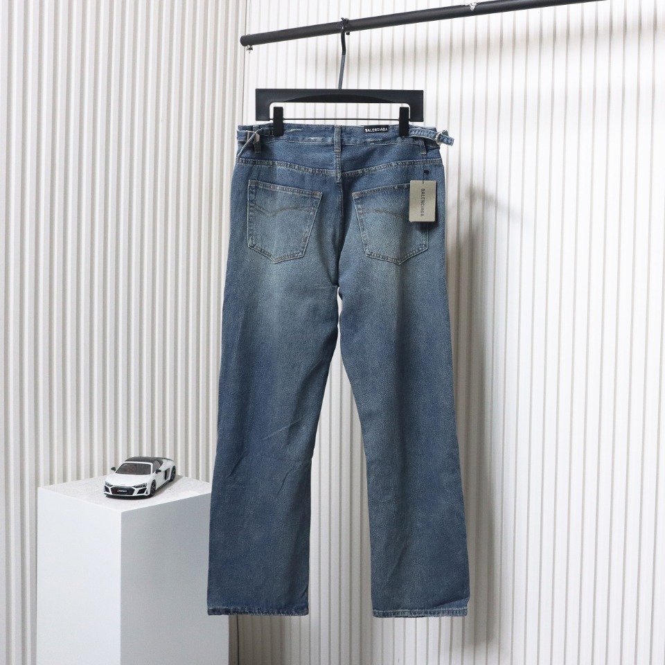 Balenciaga Washed Damaged Jeans