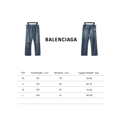 Balenciaga Washed Damaged Jeans 02