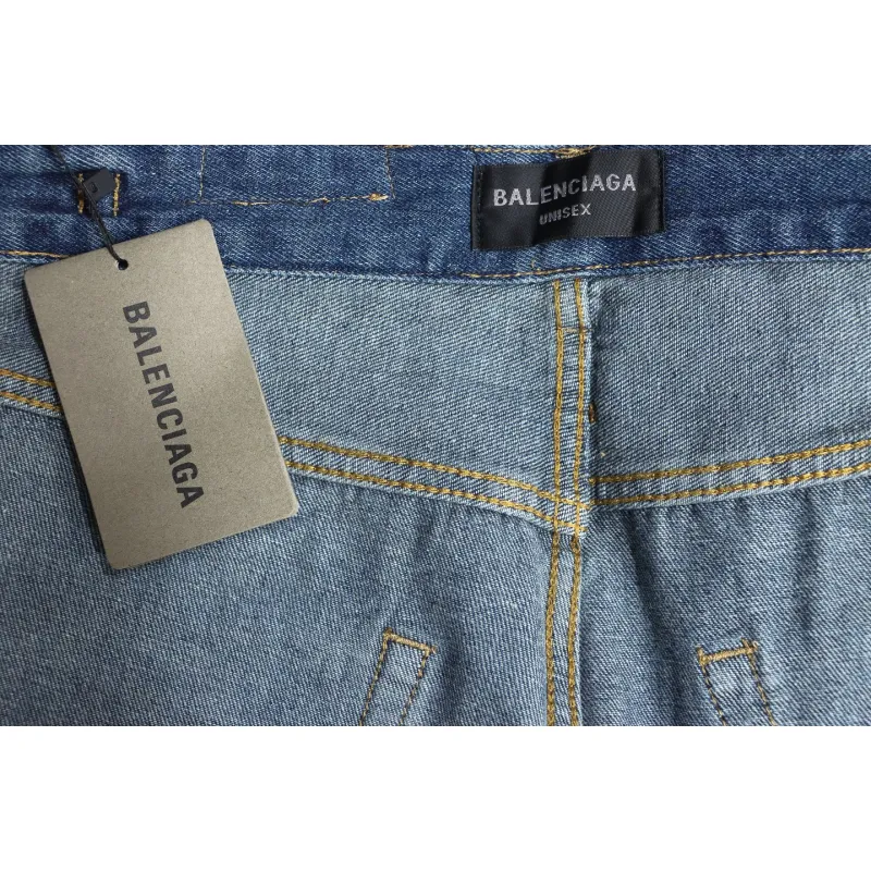 Balenciaga Washed Damaged Jeans