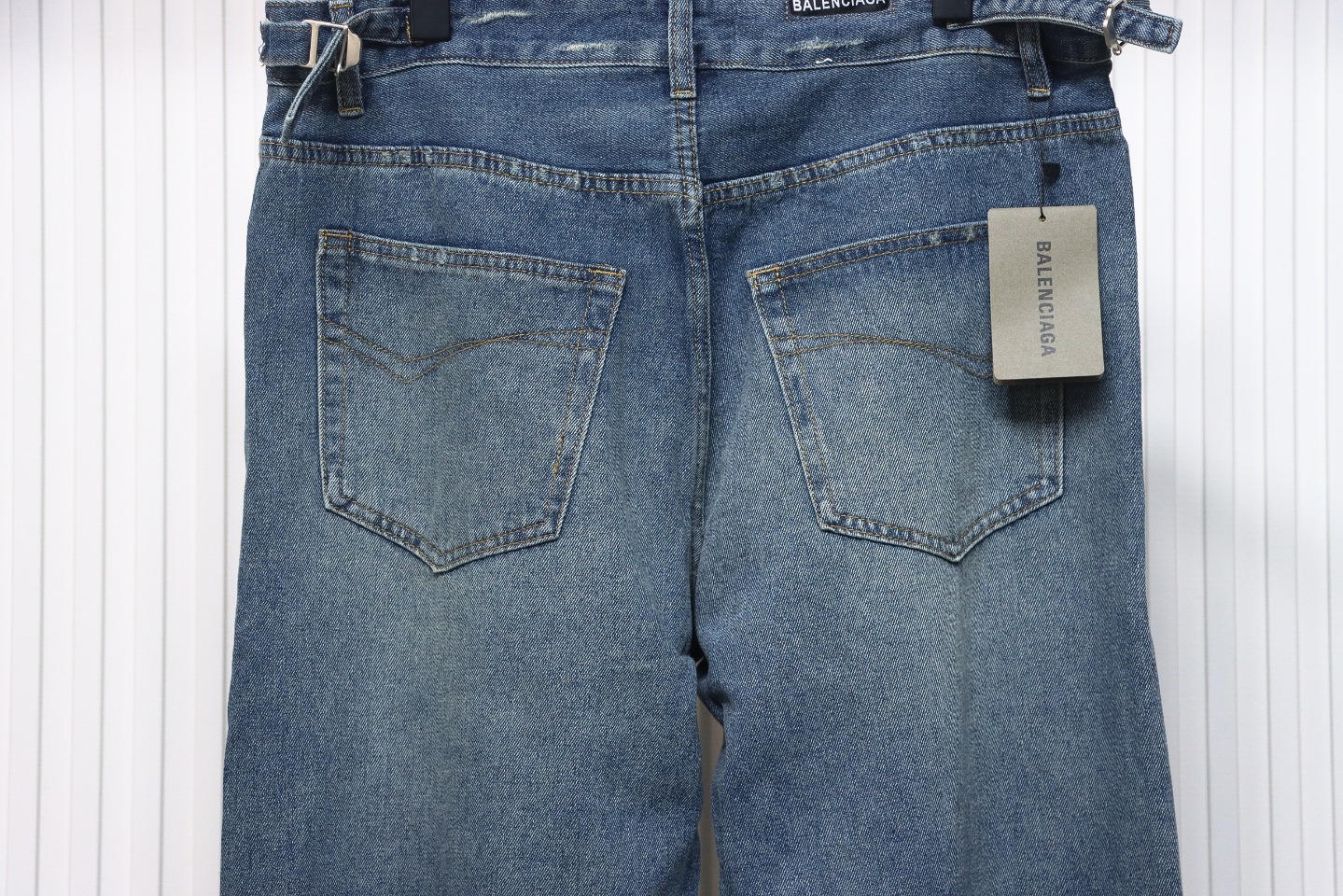 Balenciaga Washed Damaged Jeans