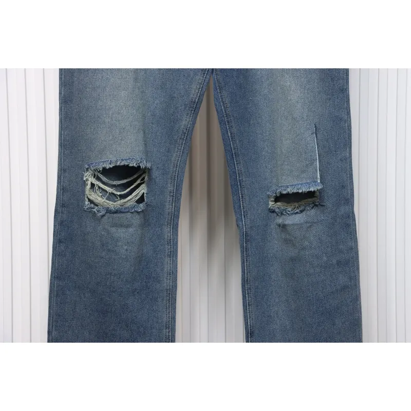 Balenciaga Washed Damaged Jeans