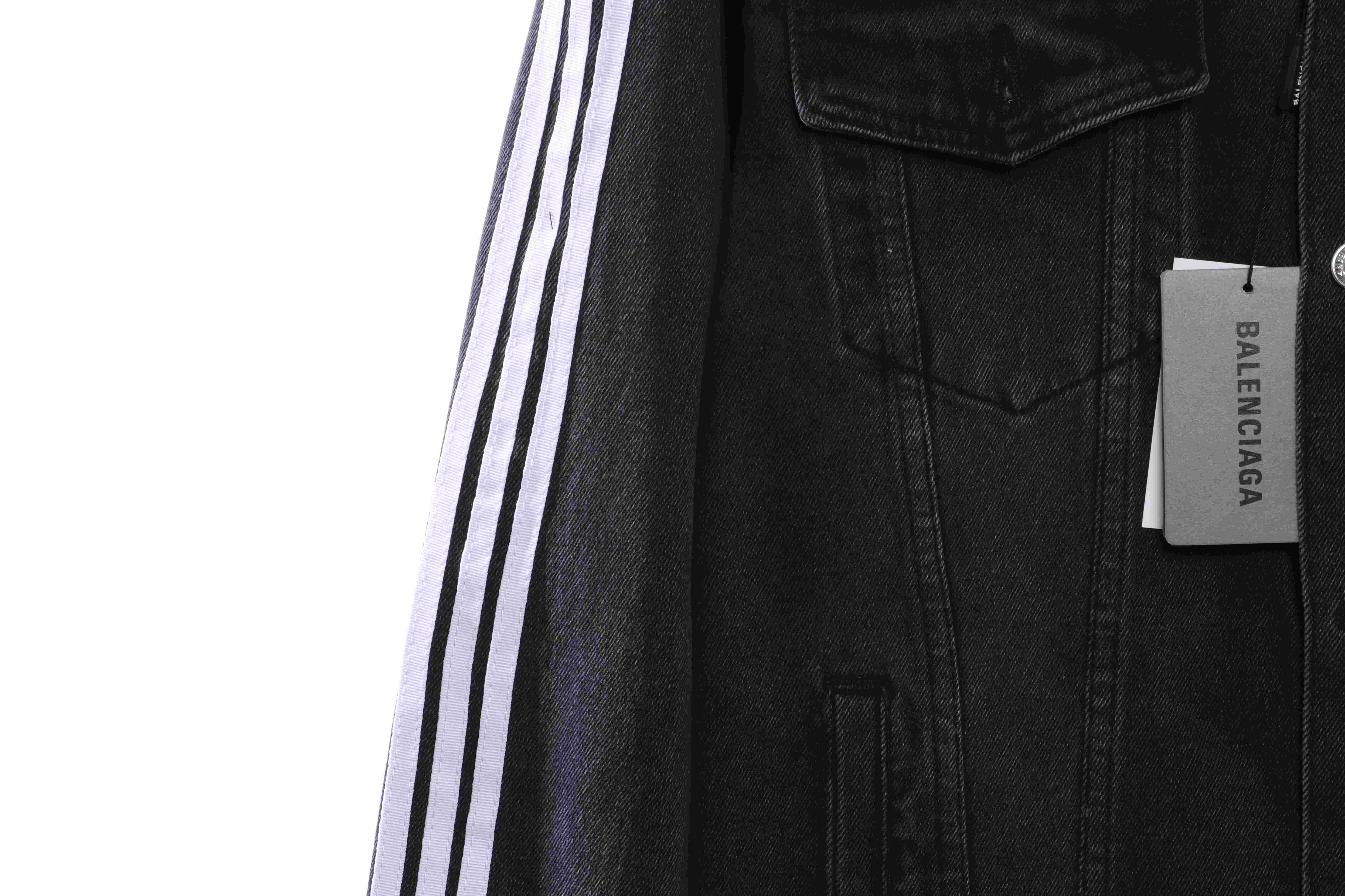 Balenciaga x AD Three-Stripe Denim Jacket