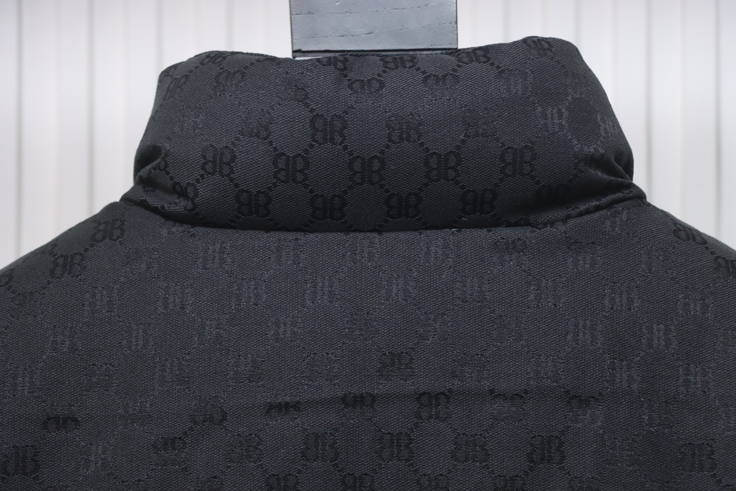 Balenciaga x Gucci Double B Full Print Jacquard Down Jacket Black