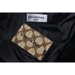 Balenciaga x Gucci Double B Full Print Jacquard Down Jacket Black