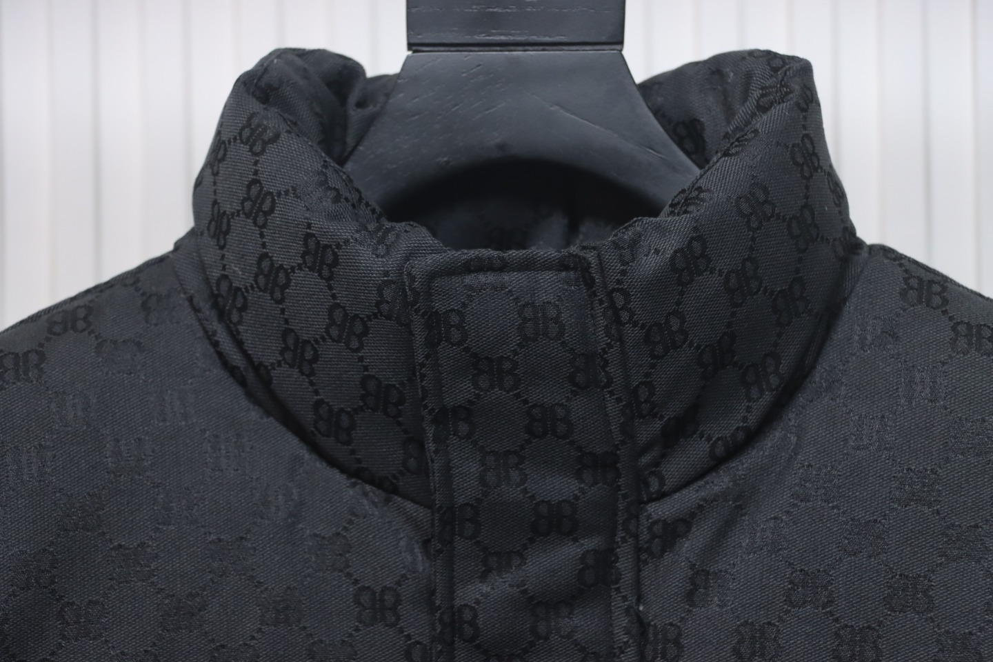 Balenciaga x Gucci Double B Full Print Jacquard Down Jacket Black