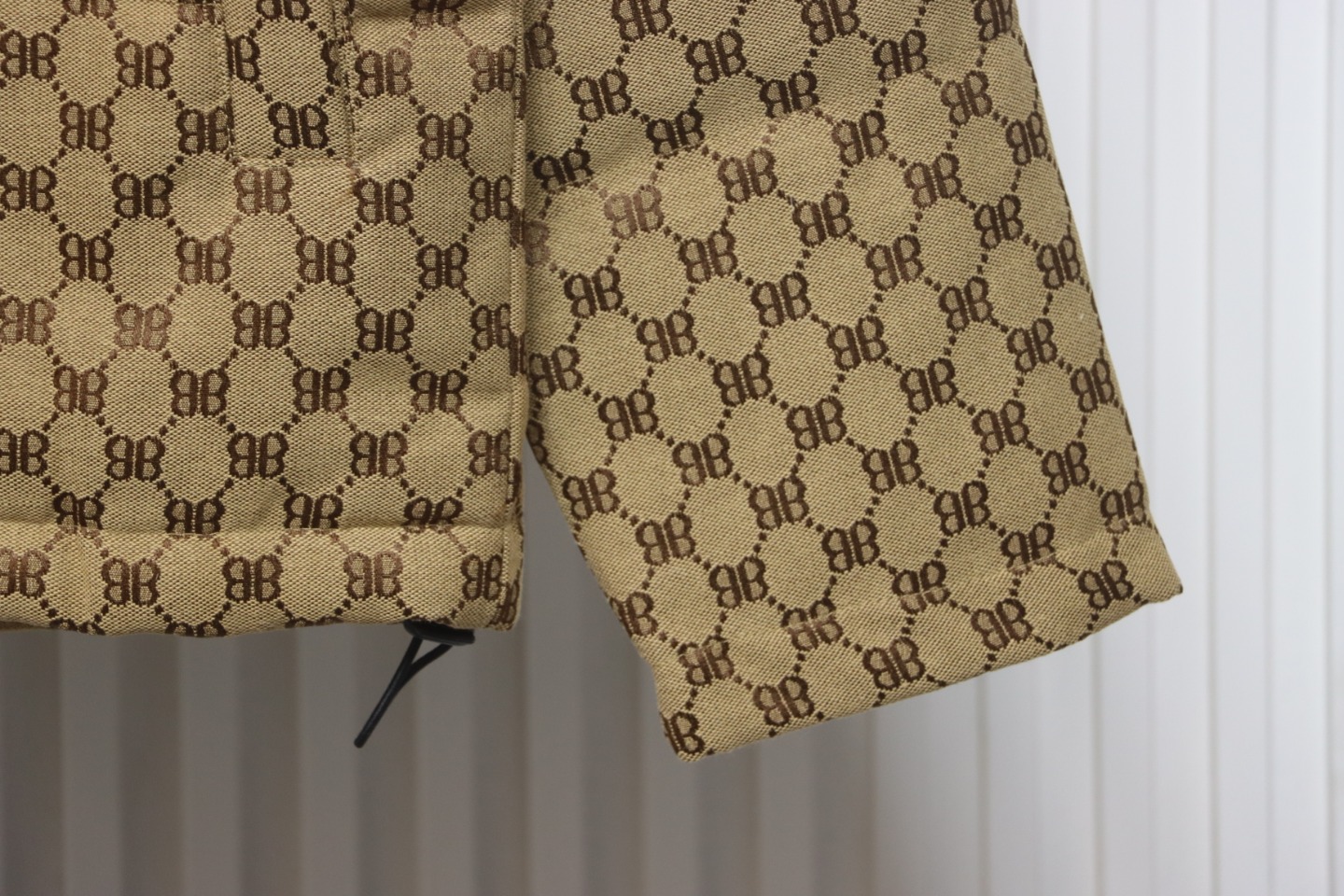 Balenciaga x Gucci Double B Full Print Jacquard Down Jacket Brown