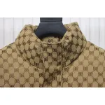 Balenciaga x Gucci Double B Full Print Jacquard Down Jacket Brown